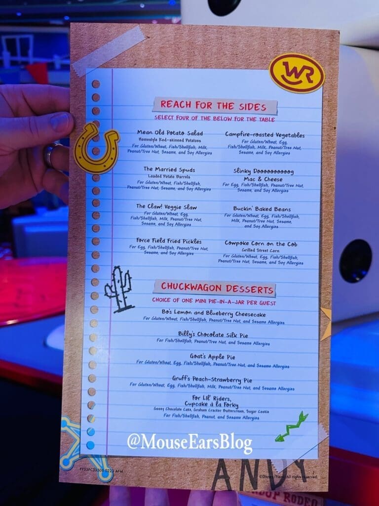 Allergy Friendly Menu at Roundup Rodeo